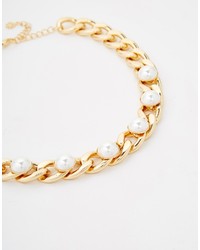 Pieces Aula Pearl Chain Necklace