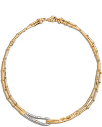 John Hardy Bamboo 18k Gold Diamond Loop Necklace