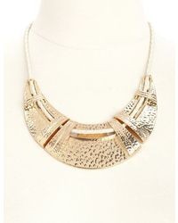Charlotte Russe Braided Hammered Crescent Collar Necklace