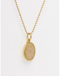 Mirabelle Brass Coin Necklace On Thick Ball 85cm Brass Chain