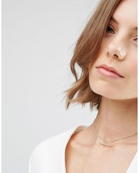 Asos Brass Plated T Bar Necklace