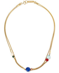 Isabel Marant Candy Gold Plated Multi Stone Necklace One Size