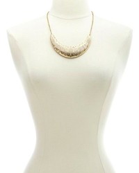 Charlotte Russe Tribal Etched Crescent Collar Necklace