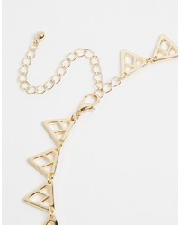 Asos Collection Cutout Triangle Choker Necklace