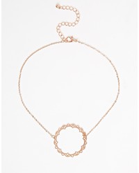 Asos Collection Filigree Open Flower Choker Necklace