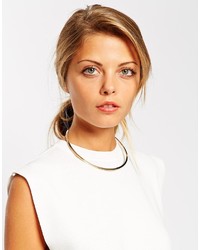 Asos Collection Gold Plated Brass Fine Collar Necklace