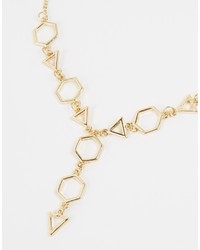 Asos Collection Hex Triangle Shape Choker Necklace