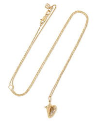 Sydney Evan Conch Shell 14 Karat Gold Diamond Necklace