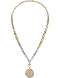 Foundrae Course Correction 18 Karat White And Yellow Gold Diamond Necklace