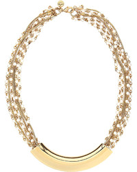 Lydell NYC Crescent Bar Multi Chain Statet Necklace