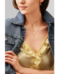 Andrea Fohrman Crescent Moon 18 Karat Gold Opal Necklace