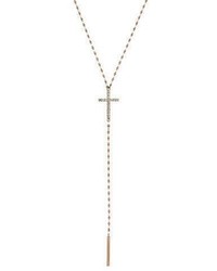 Lana Crossary 14k Rose Gold Necklace With Diamonds