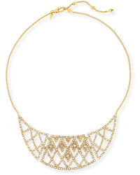 Alexis Bittar Crystal Encrusted Bib Necklace Golden