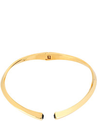 Diane von Furstenberg Crystal End Collar Necklace Goldblack