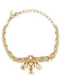 Oscar de la Renta Crystal Golden Shadow Necklace