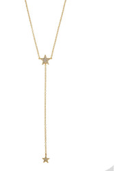 Rebecca Minkoff Crystal Star Y Drop Necklace Gold