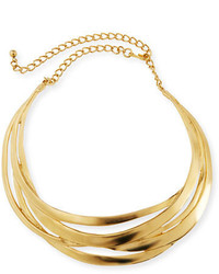 Kenneth Jay Lane Cutout Golden Collar Necklace