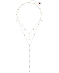 Shashi Diamond Dangle Lariat Necklace Necklace