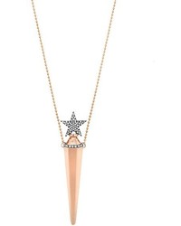 Diane Kordas Diamond Rose Gold Star Amulette Necklace