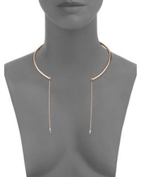Pamela Love Double Suspension Bronze Calcite Sterling Silver Collar Necklace