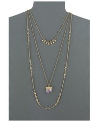 Lucky Brand Druzy Lucky Layer Necklace Necklace