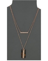 GUESS Duo Necklace W Bar And Dog Tag Necklace