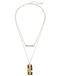 GUESS Duo Necklace W Bar And Dog Tag Necklace