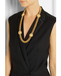 Versace Embossed Gold Plated Necklace