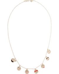Alison Lou Enameled 14 Karat Gold Necklace One Size