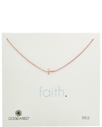 Dogeared Faith Small Sideways Cross Necklace Necklace