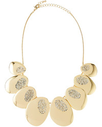 Fragments for Neiman Marcus Fragts Crystal Detailed Organic Shape Metal Disc Necklace