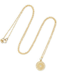 Andrea Fohrman Full Moon Phase 18 Karat Gold Diamond Necklace