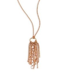 ginette_ny Ginette Ny Mini Unchained 18k Rose Gold Tassel Necklace