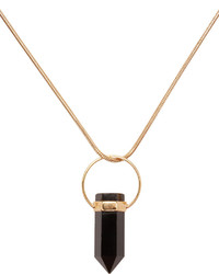 Isabel Marant Gold And Black Stone Drop Necklace