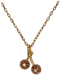 Marc Jacobs Gold Cherry Something Special Necklace