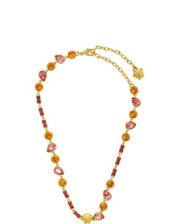 Versace Gold Crystal Mini Medusa Necklace