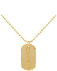 Off-White Gold Dog Tag Necklace
