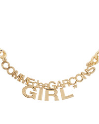 Comme Des Garçons Girl Gold Logo Necklace