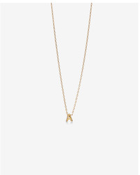 Express Gold Mini A Initial Necklace