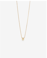 Express Gold Mini B Initial Necklace