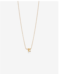 Express Gold Mini E Initial Necklace