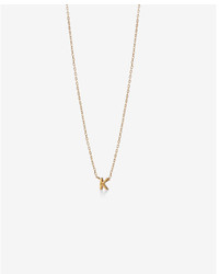 Express Gold Mini K Initial Necklace