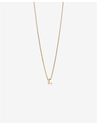 Express Gold Mini L Initial Necklace
