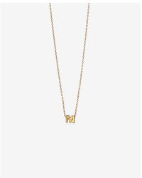 Express Gold Mini M Initial Necklace