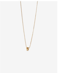 Express Gold Mini S Initial Necklace