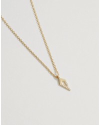 Orelia Gold Plated Diamond Crystal Stud Necklace