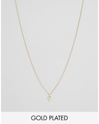 Orelia Gold Plated Diamond Crystal Stud Necklace