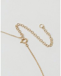 Asos Gold Plated Sterling Silver Mini Disc Choker Necklace