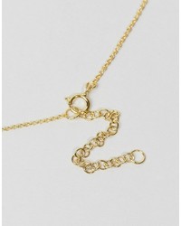 Asos Gold Plated Sterling Silver Palm Tree Necklace