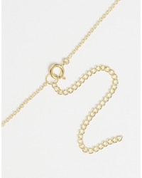 Asos Gold Plated Sterling Silver Triangle Spike Y Necklace